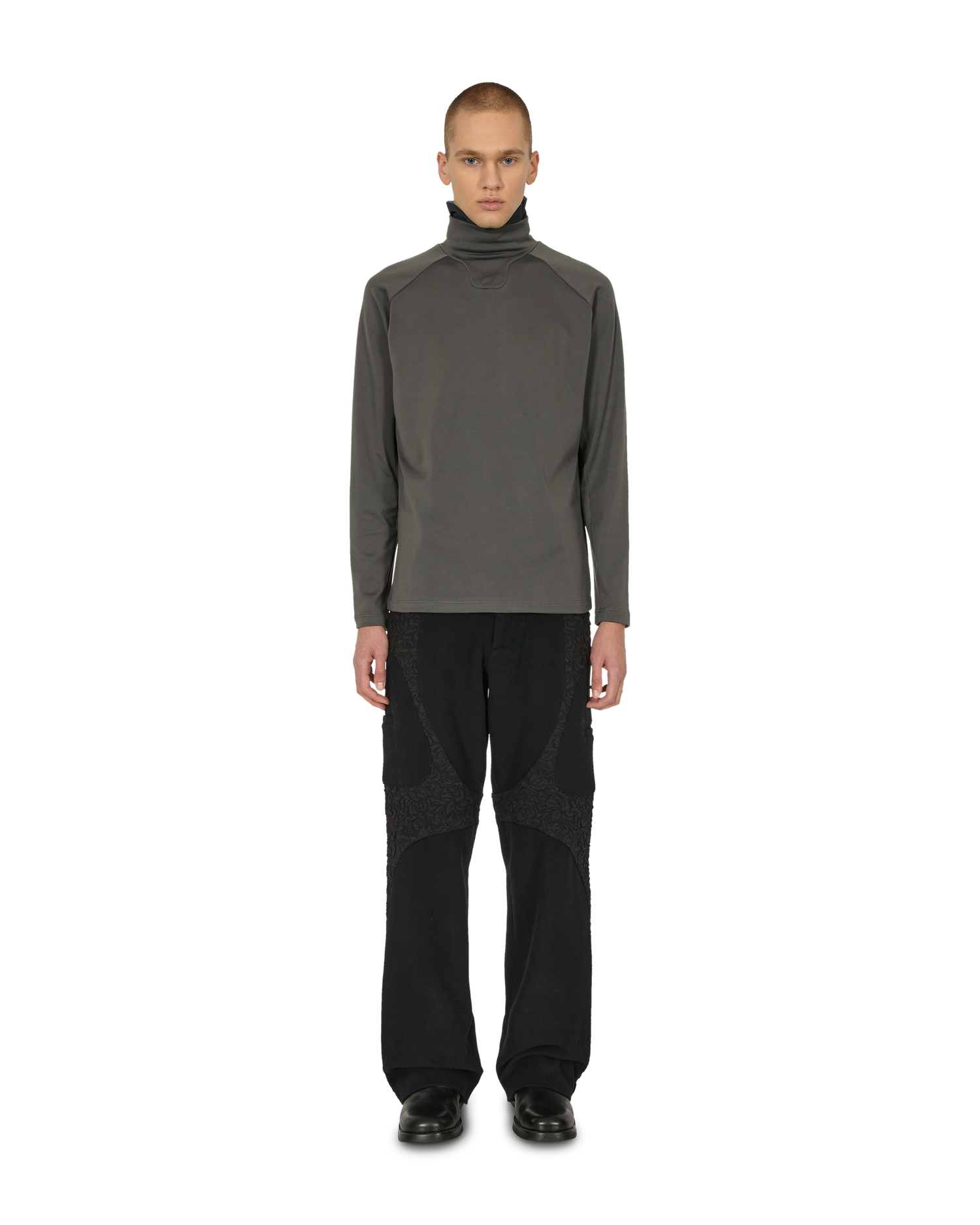 _J.L-A.L_ Neck Gathor Long Sleeve J268723-S-Black