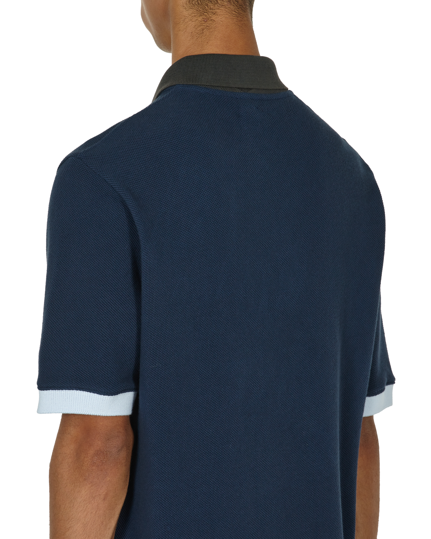 _J.L-A.L_ Double Collar Polo J277394-S-Blue
