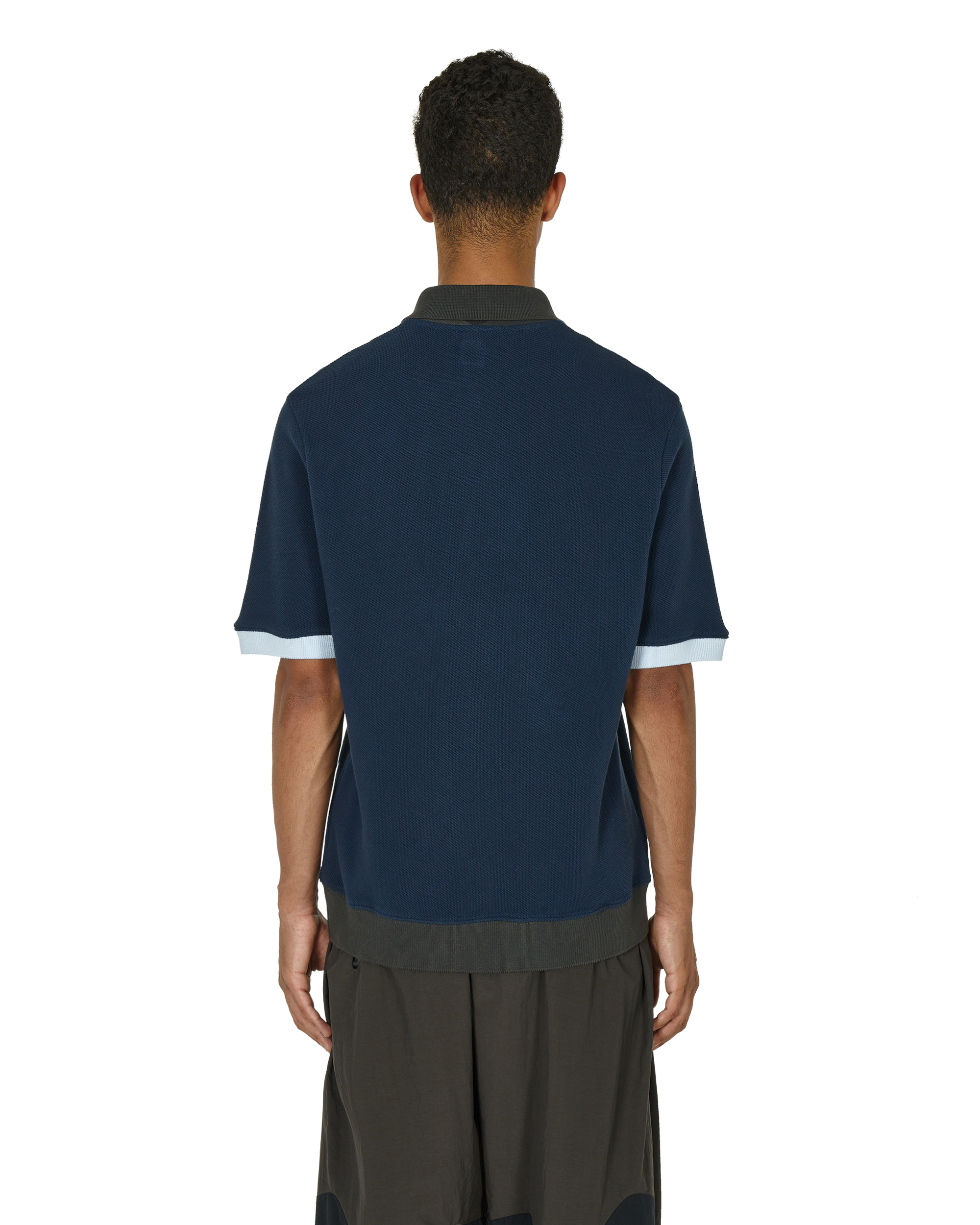 _J.L-A.L_ Double Collar Polo J277394-S-Blue