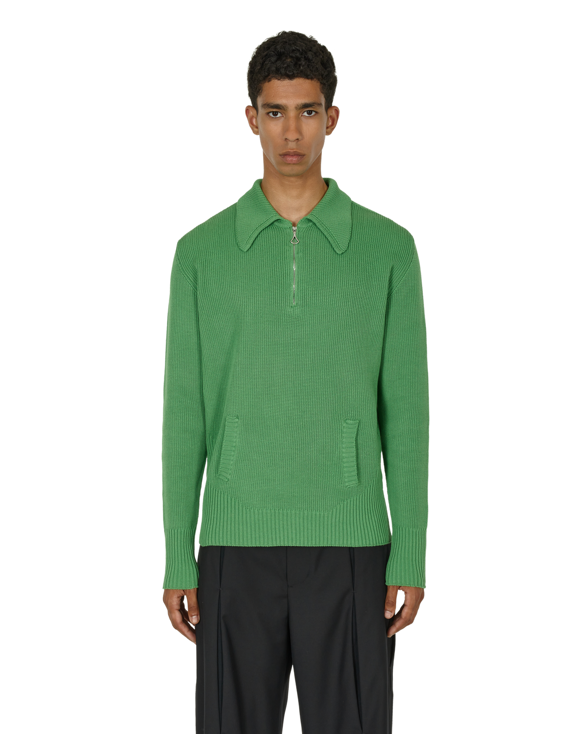 _J.L - A.L_ Lancet Zipped Sweater J277370-S-Green front