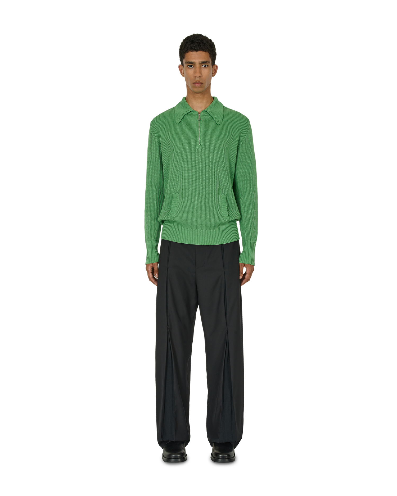 _J.L-A.L_ Lancet Zipped Sweater J277370-S-Green