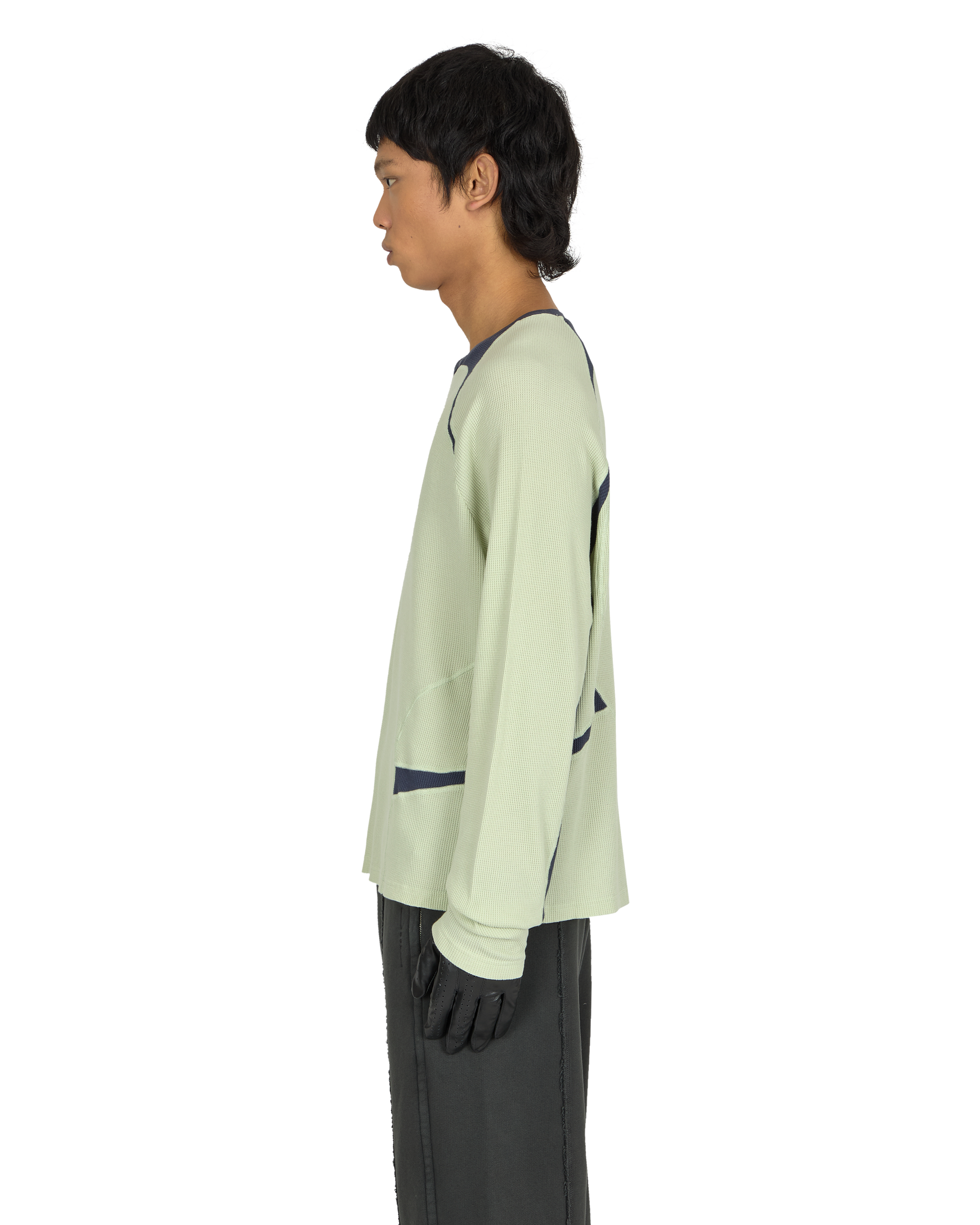 _J.L-A.L_ Waffle Facet Longsleeve J294565-S-Green