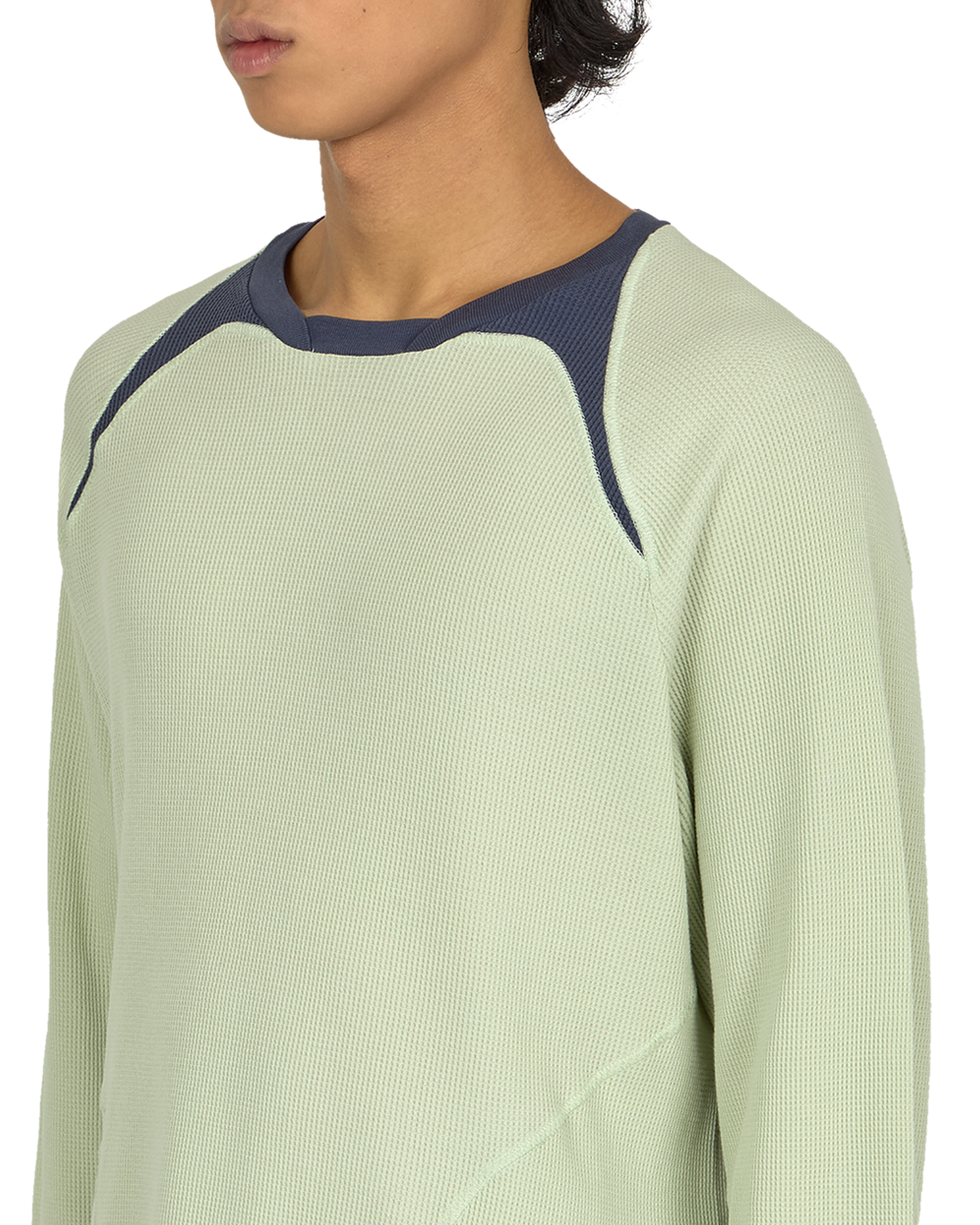 _J.L - A.L_ Waffle Facet Longsleeve J294565-M-Green