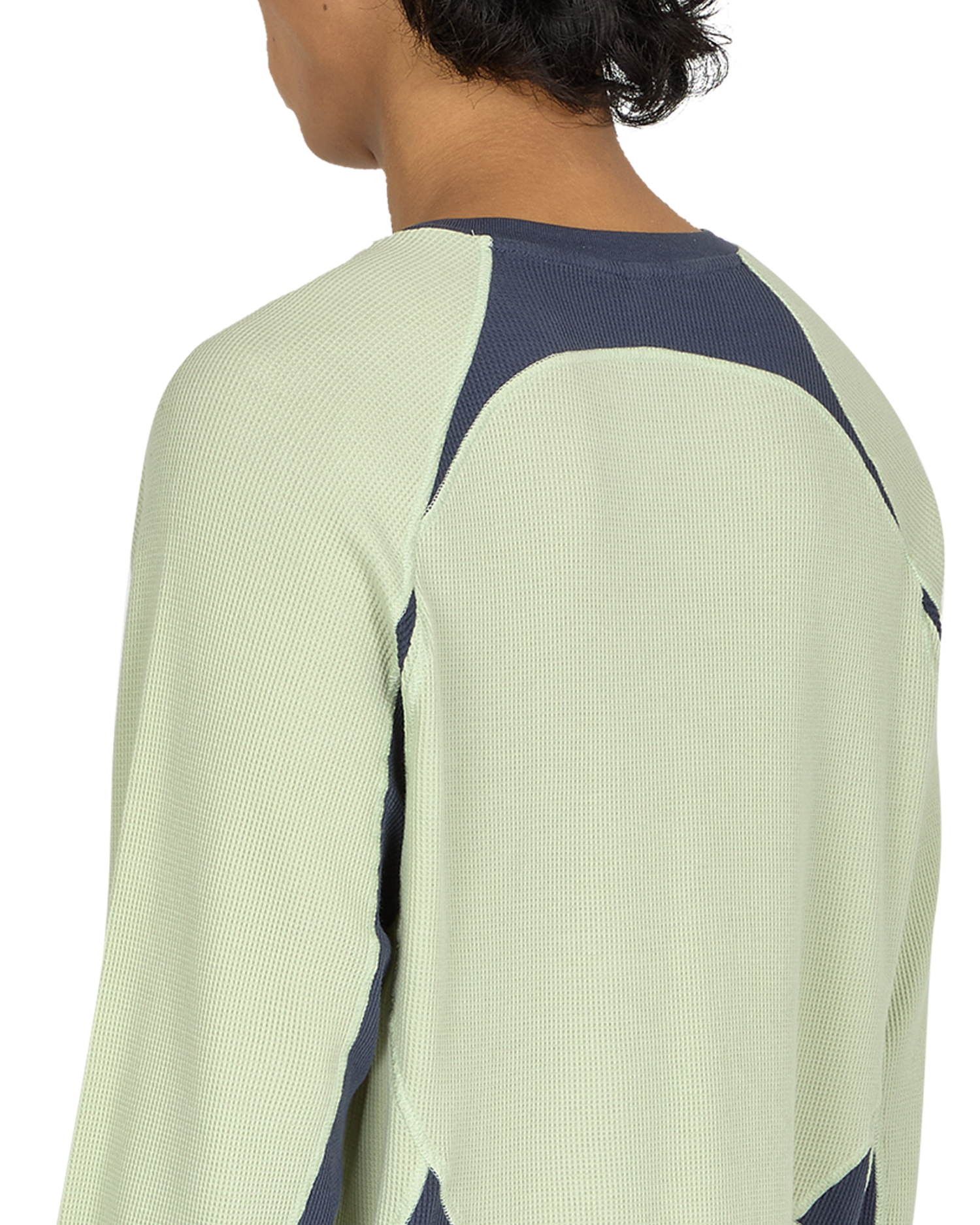_J.L - A.L_ Waffle Facet Longsleeve J294565-M-Green