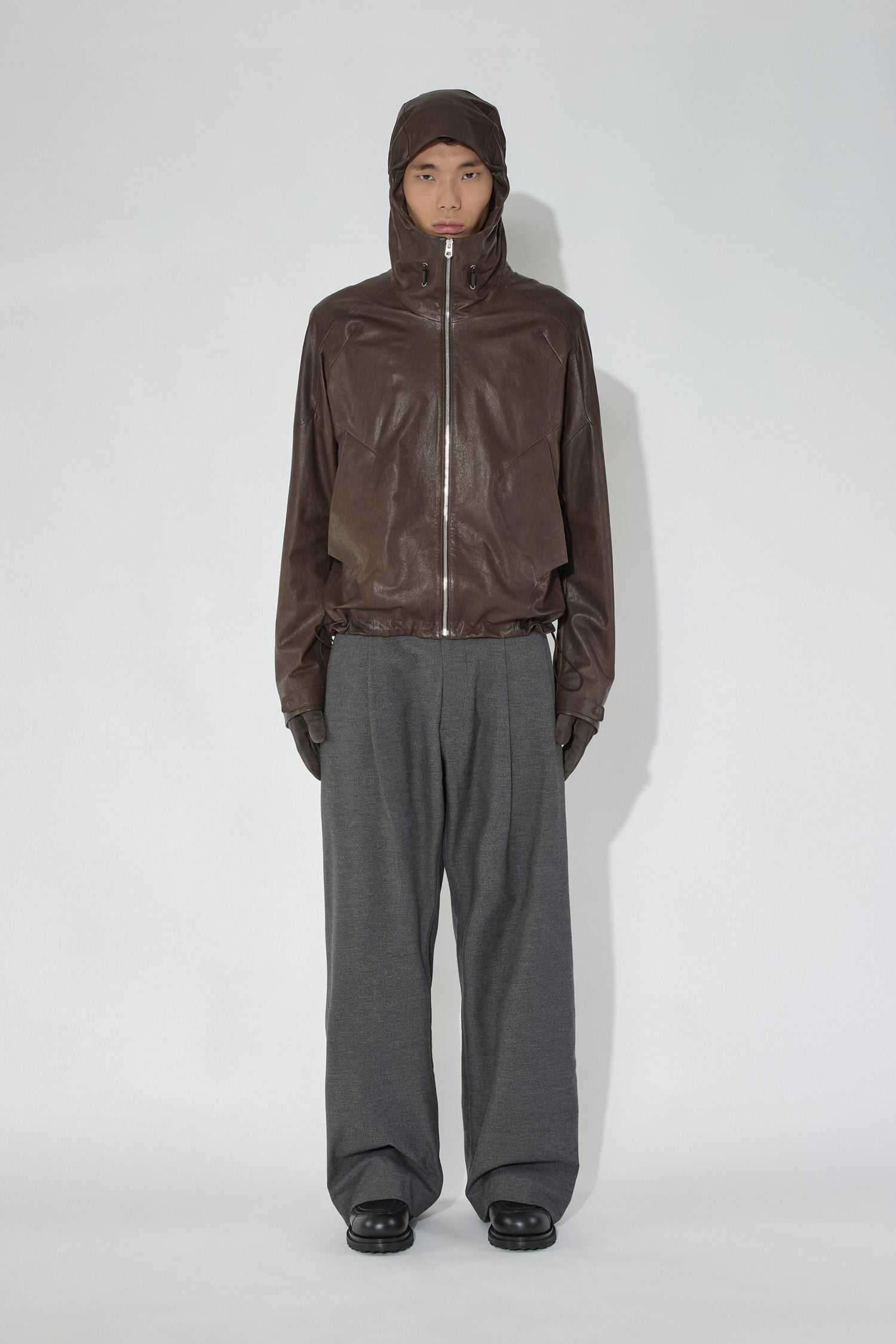 _J.L - A.L_ Leather Eon Jacket J300391-L-Grey