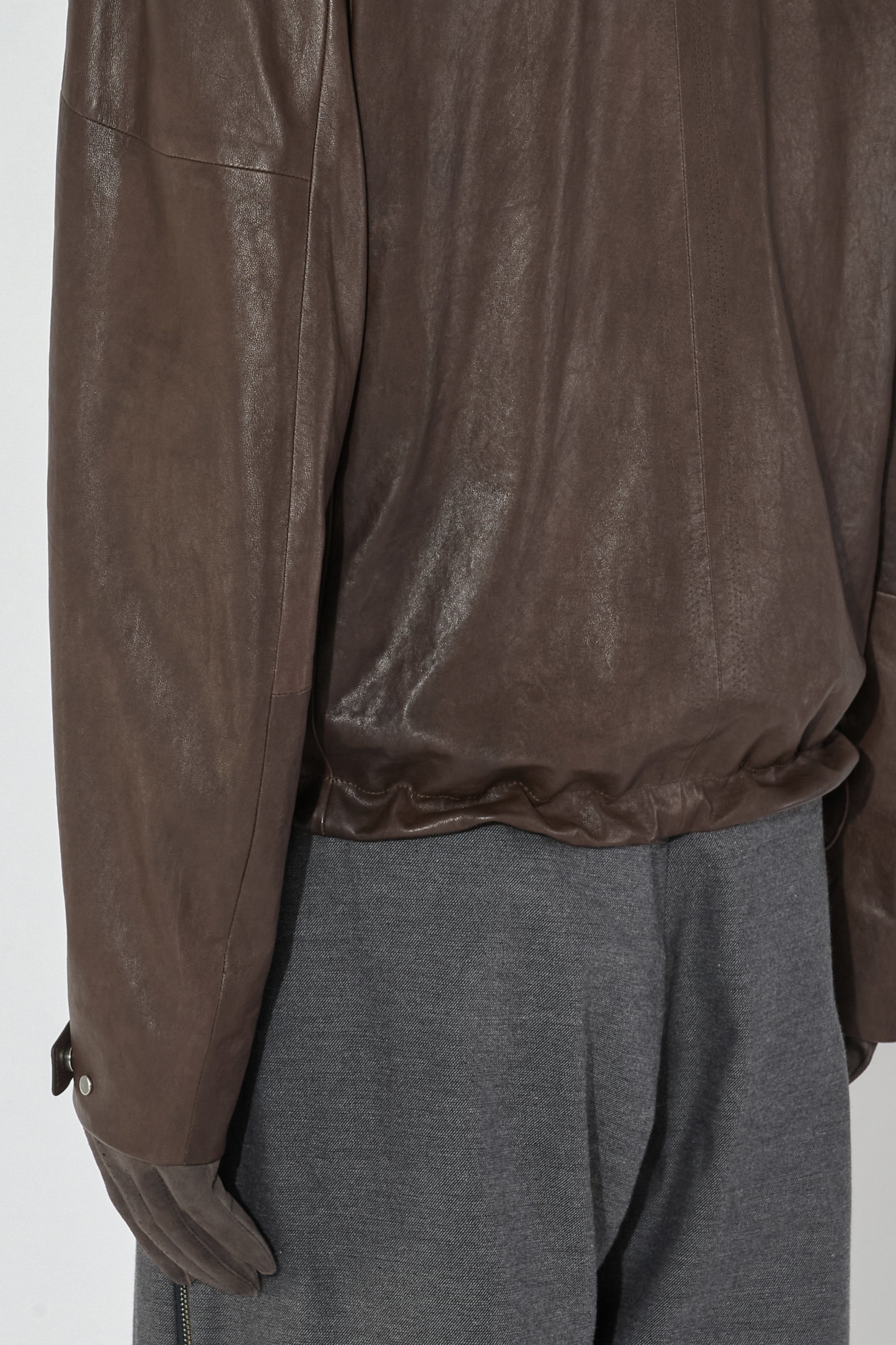 Leather Eon Jacket Bedrock Grey – _J.L-A.L_