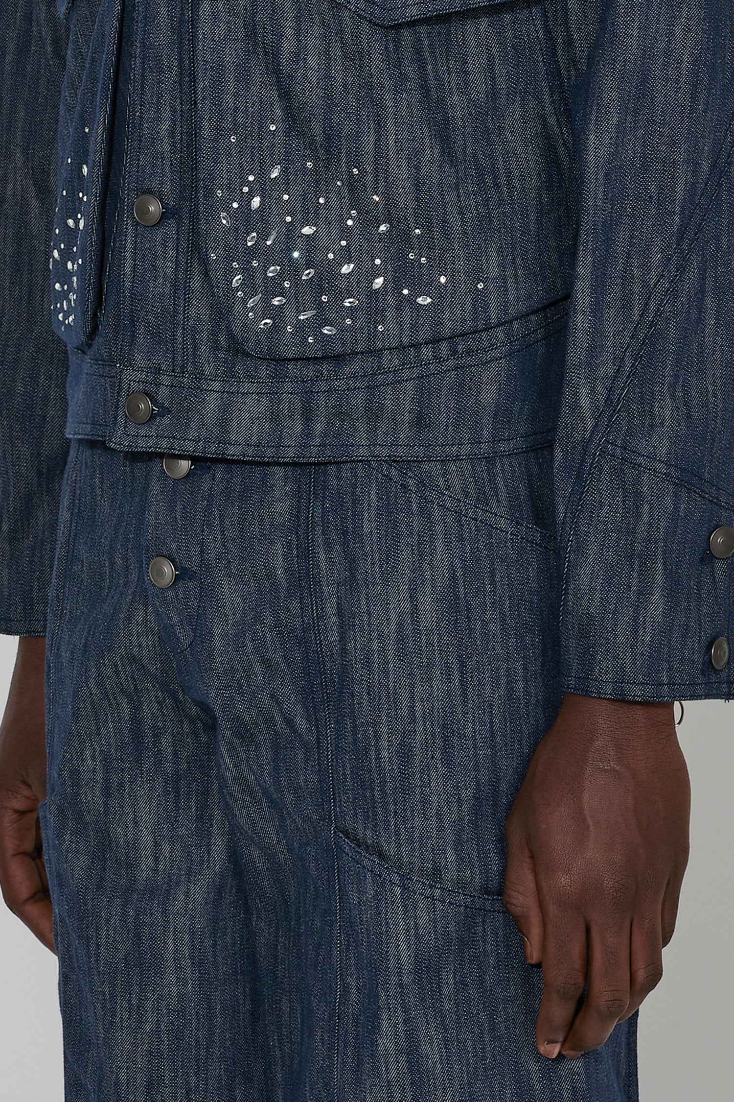 _J.L - A.L_ Rhinestones Mantle Jacket J304809-M-Multicolor