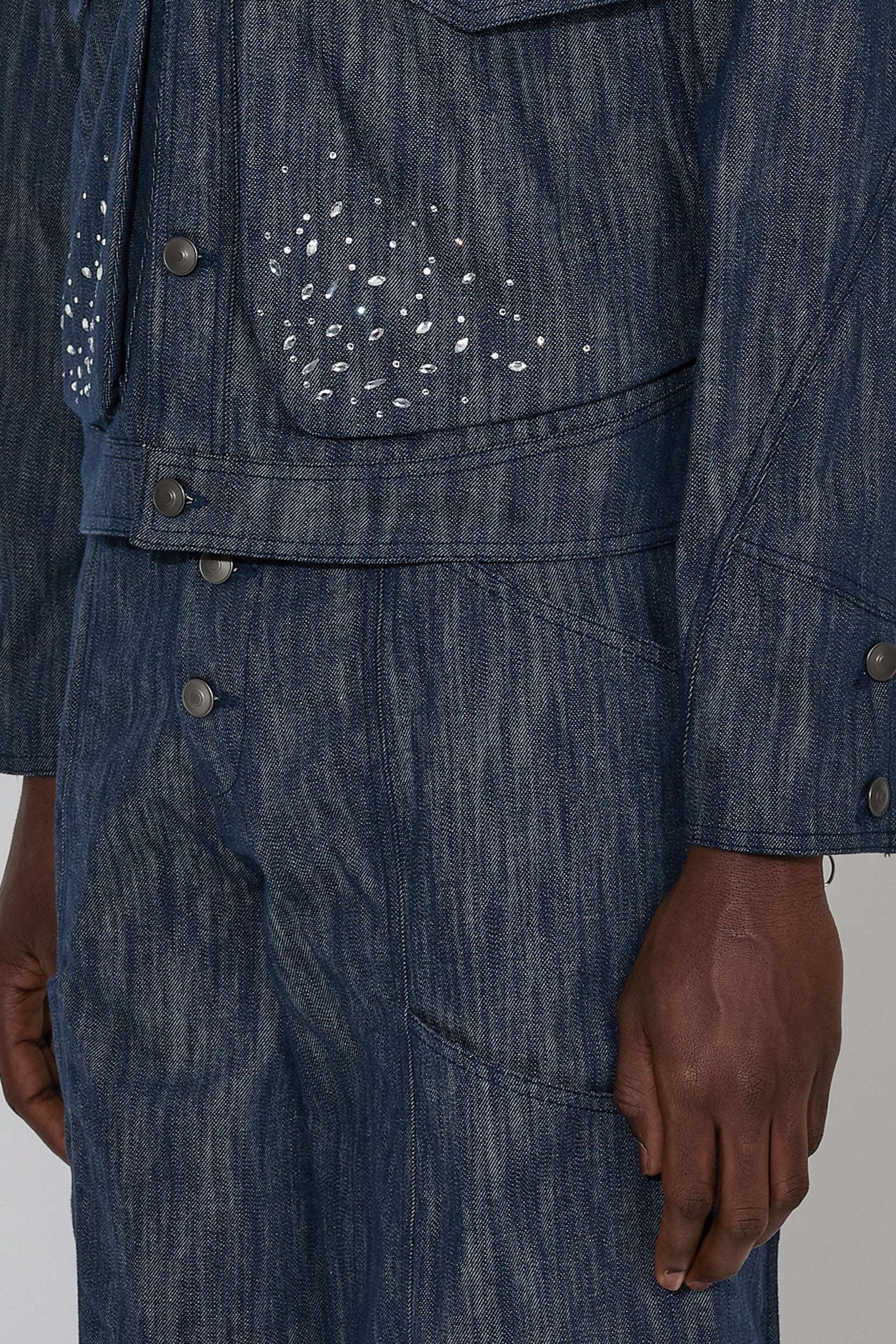 _J.L-A.L_ Rhinestones Mantle Jacket J304809-M-Multicolor